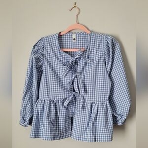 Gingham Check Blouse